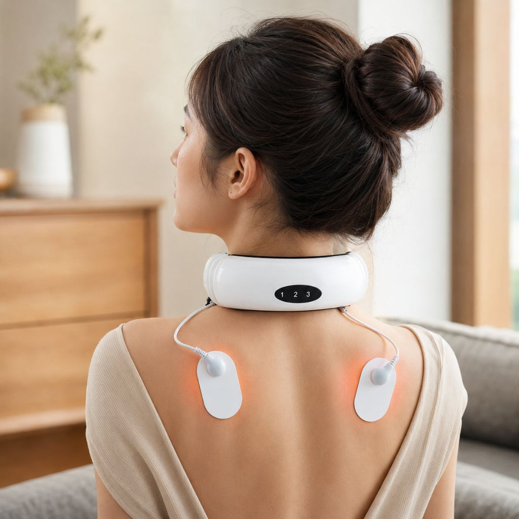 Masajeador Cervical Eléctrico con Calor y EMS
